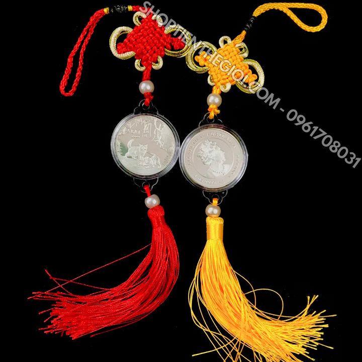 Dây Treo Ô Tô Xu Úc Hình Con Mèo Bạc